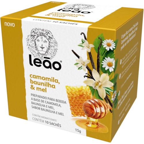 Chá Leão Misto Camomila Baunilha e Mel 15g