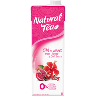 Chá Natural Tea Chá de Hibisco Sabor Romã e Goji Berry 1L