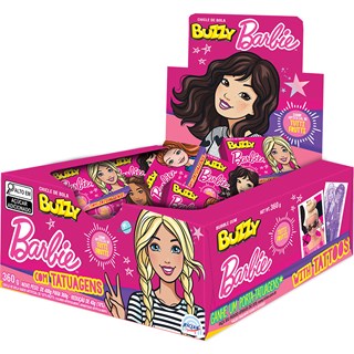 Chiclete Buzzy Barbie Sabor Tutti Frutti 90Un