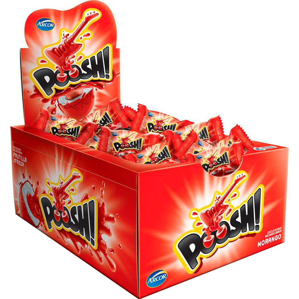 Chiclete Poosh Morango 200g - Destro