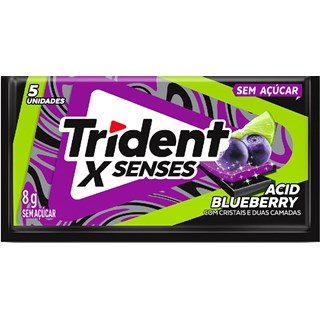Chiclete Trident Acid Blueberry 8g