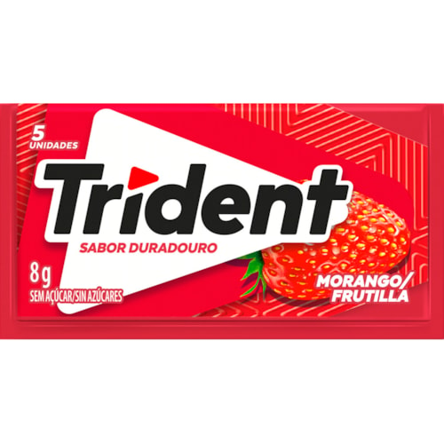 Chiclete Trident Morango 8g