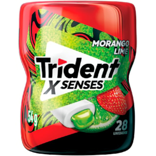 Chiclete Trident X Senses Morango Lime 54g