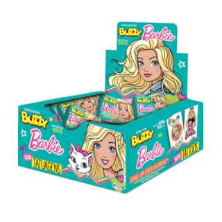 Chicletes Buzzy Barbie Hortelã 100 unidades