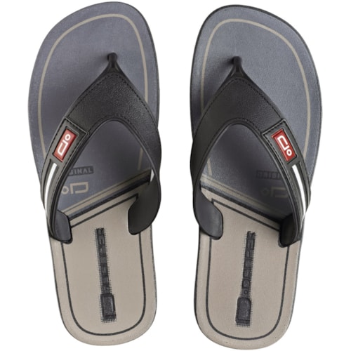 Chinelo Danper Chicago Preto Grafite 40