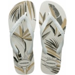 Chinelo Havaianas Aloha Branco e Verde Olive 35/36