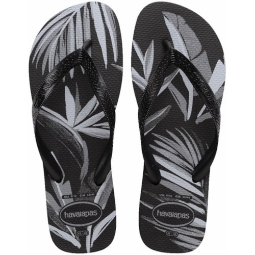 Chinelo Havaianas Aloha Preto e Cinza 37/38