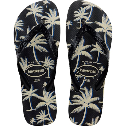 Chinelo Havaianas Aloha Preto/Preto/Branco 35/36