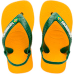 Chinelo Havaianas Baby Brasil Logo Amarelo 17/18