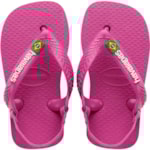 Chinelo Havaianas Baby Brasil Logo Rosa 17/18