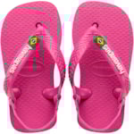 Chinelo Havaianas Baby Brasil Logo Rosa 19/20