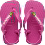 Chinelo Havaianas Baby Brasil Logo Rosa 21/22