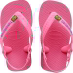 Chinelo Havaianas Baby Brasil Logo Rosa 22