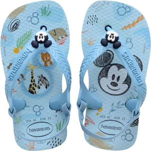 Chinelo Havaianas Baby Disney Azul Lavanda 20