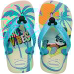 Chinelo Havaianas Baby Disney Classic Bege Palha 19