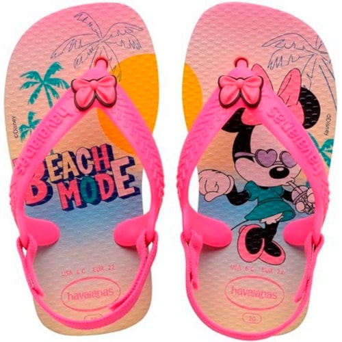 Chinelo Havaianas Baby Disney Classics Rosa 20