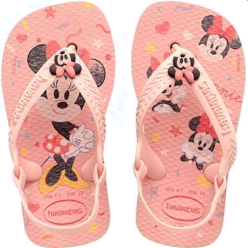 Chinelo Havaianas Baby Disney Rosa 25/26