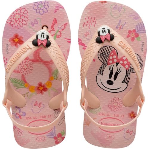 Chinelo Havaianas Baby Disney Rosa Ballet 25/26