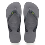 Chinelo Havaianas Brasil Cinza Aço 33/34