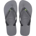 Chinelo Havaianas Brasil Cinza Aço 35/36