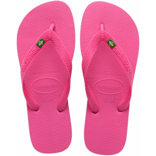 Chinelo Havaianas Brasil Rosa Flux 39/40
