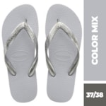 Chinelo Havaianas Color Mix Cinza Gelo e Prata 37/38