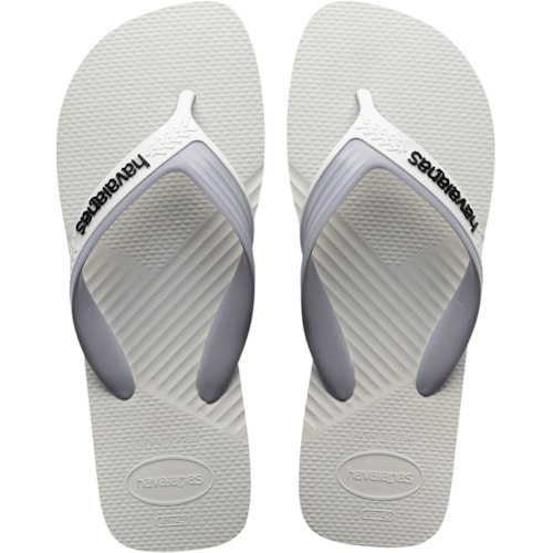 Chinelo Havaianas Dual Branco Cinza Gelo 45/46