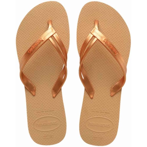 Chinelo Havaianas Elegance Dourado 33/34