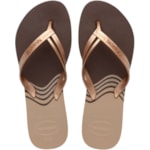 Chinelo Havaianas Elegance Print Café 39/40