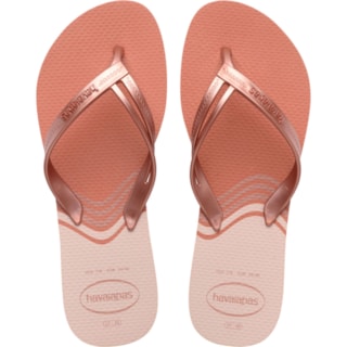 Chinelo Havaianas Elegance Print Rosa Clay 33/34