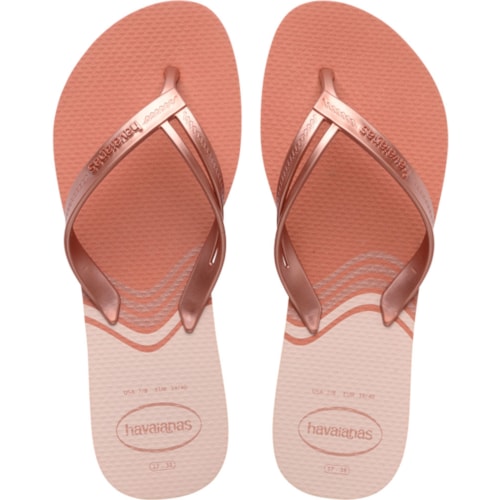 Chinelo Havaianas Elegance Print Rosa Clay 33/34