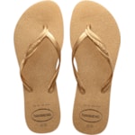 Chinelo Havaianas Fantasia Gloss Dourado 33/34