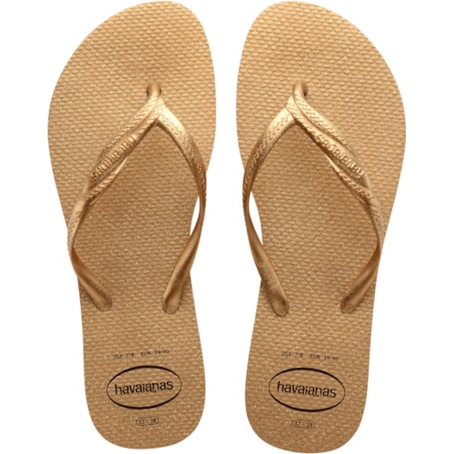 Chinelo Havaianas Fantasia Gloss Dourado 33/34