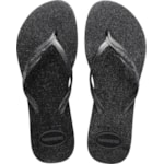 Chinelo Havaianas Fantasia Gloss Preto/Cinza 39/40