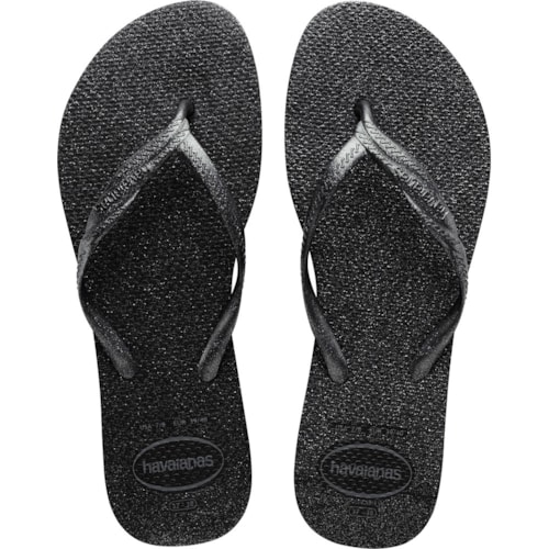Chinelo Havaianas Fantasia Gloss Preto/Cinza 39/40