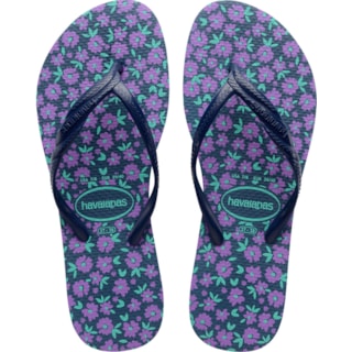 Chinelo Havaianas Fantasia Romântica Azul Índigo 33/34