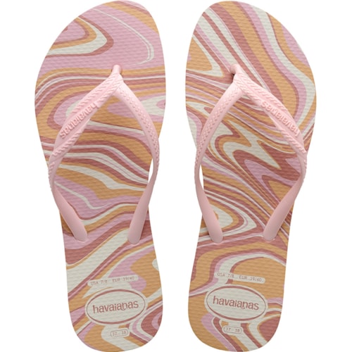 Chinelo Havaianas Fantasia Style Branco Rosa 37/38