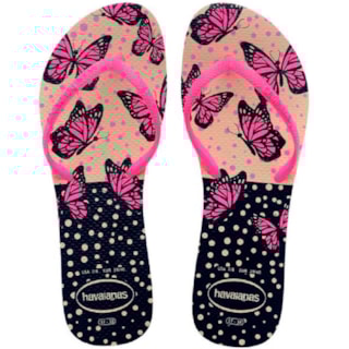 Chinelo Havaianas Flat Mix Bege Palha/Rosa 37/38