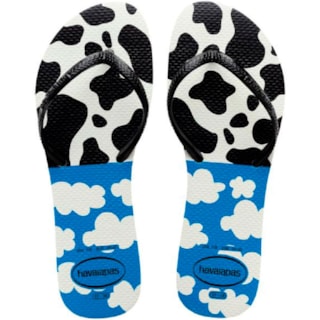 Chinelo Havaianas Flat Mix Branco/Preto/Azul 35/36