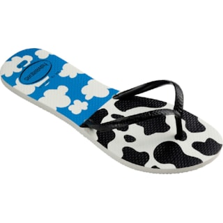 Chinelo Havaianas Flat Mix Branco/Preto/Azul 39/40