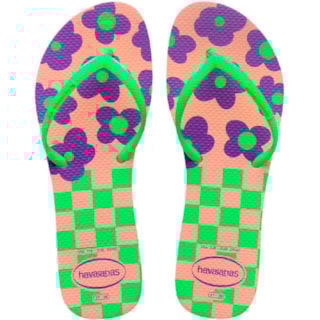 Chinelo Havaianas Flat Mix Rosa/Verde 33/34