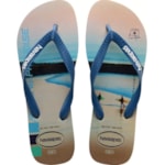 Chinelo Havaianas Hype Areia/Azul 39/40