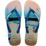 Chinelo Havaianas Hype Areia/Azul 41/42