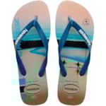 Chinelo Havaianas Hype Areia/Azul 43/44
