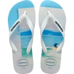 Chinelo Havaianas Hype Branco/Azul 43/44