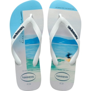 Chinelo Havaianas Hype Branco/Azul 43/44