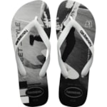 Chinelo Havaianas Hype Branco/Preto 39/40
