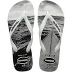 Chinelo Havaianas Hype Branco/Preto/Cinza 37/38