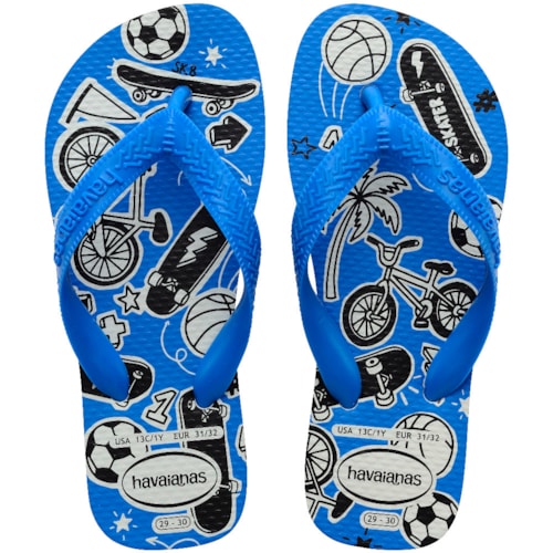 Chinelo Havaianas Kids Athletic Azul 31/32