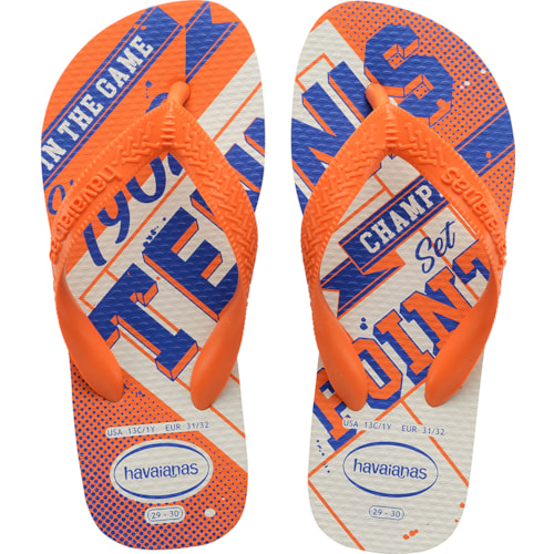 Chinelo Havaianas Kids Athletic Branco 31/32